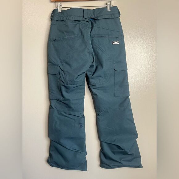 Boys Volcom cargo insulated pants straight leg size large teal winter activities - Picture 5 of 8